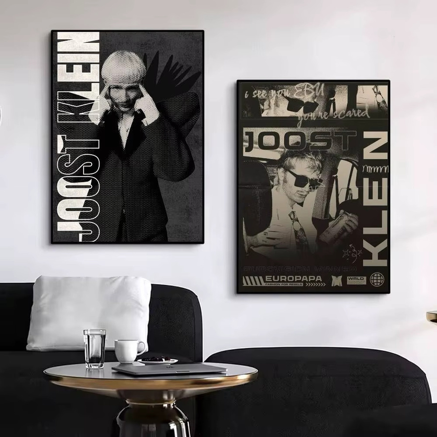 Moetch Wanddekoration Joost Klein Singer Poster, selbstklebender wasserfester Papieraufkleber, Mehrfarbig, Rechteckig - Bild 3