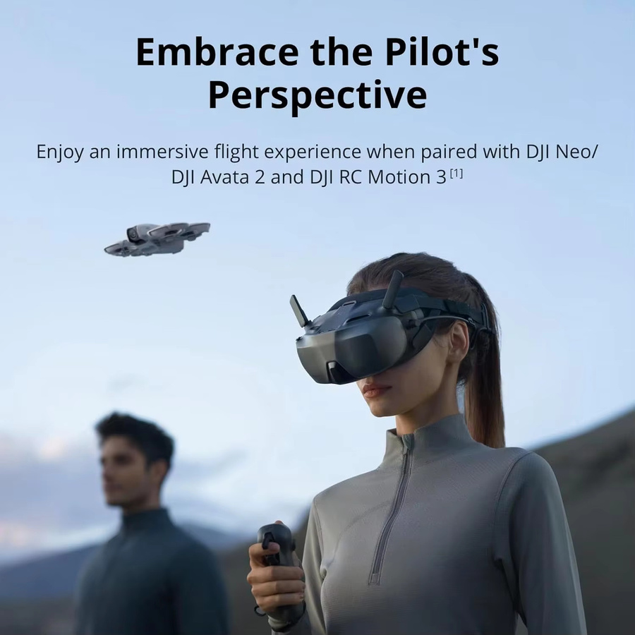 DJI Goggles N3 FPV-Brille mit 1080p Full-HD Ultra-Weitwinkel-Bildschirm, 5,8G kabellosem HD-Streaming und 120 Grad FOV Kopftracking - Bild 2