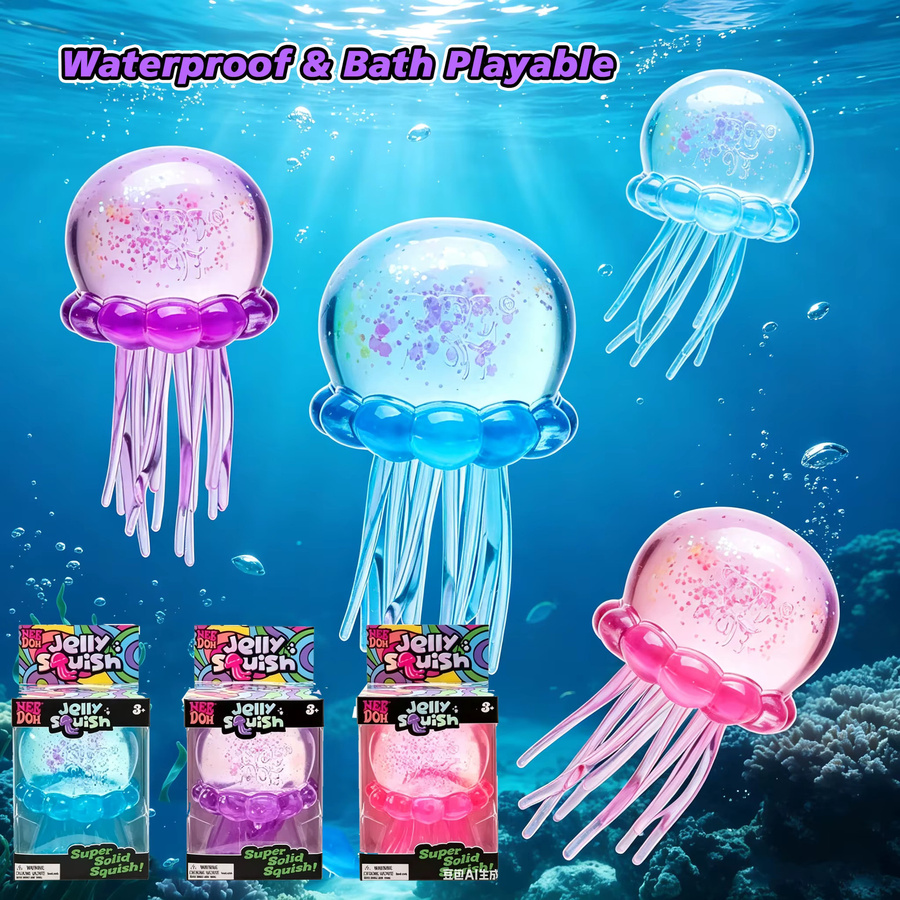 Needoh Oktopus & Quallen Squishy, 1-teiliges Set, Gel - Bild 4