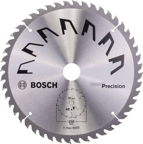 Bosch Precision Hartmetall Kreissägeblatt Silber Durchmesser: 250 mm, Bohrung: 30 mm, 48 Zähne - Bild 1