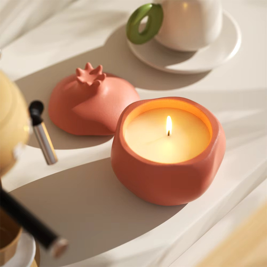 GBhouse Silikonform Granatapfel für DIY Kerzen und Jesmonite Gefäße in Pink - Bild 4