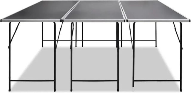 3er Set vidaXL Klappbare Tapeziertische in Schwarz mit MDF-Platte und Aluminiumgestell - Bild 1