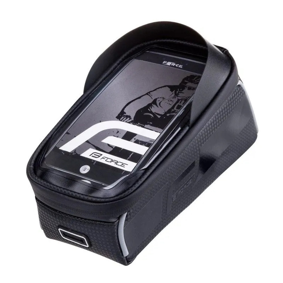 Force Clash Rahmen-Tasche für Fahrräder, wasserdichte Smartphone-Tasche für Displays bis 6,5 Zoll, Farbe: Schwarz/Transparent - Bild 2