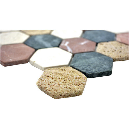 HuH Mosaikfliese Hainan Naturstein Wandbelag und Bodenbelag Mehrfarbig B/H: 30,5 x 29,8 cm - Bild 2