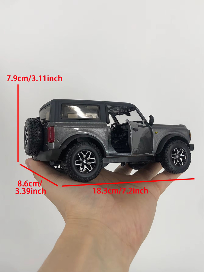 Maisto Ford Bronco Badlands Modellauto, 1:24, Metall, Blau - Bild 2