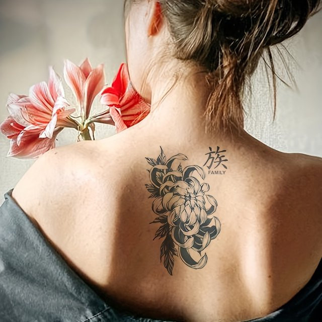 JKCODE TATTOO Kräuter-Tattoo-Aufkleber, temporär, wasserfest - Bild 1