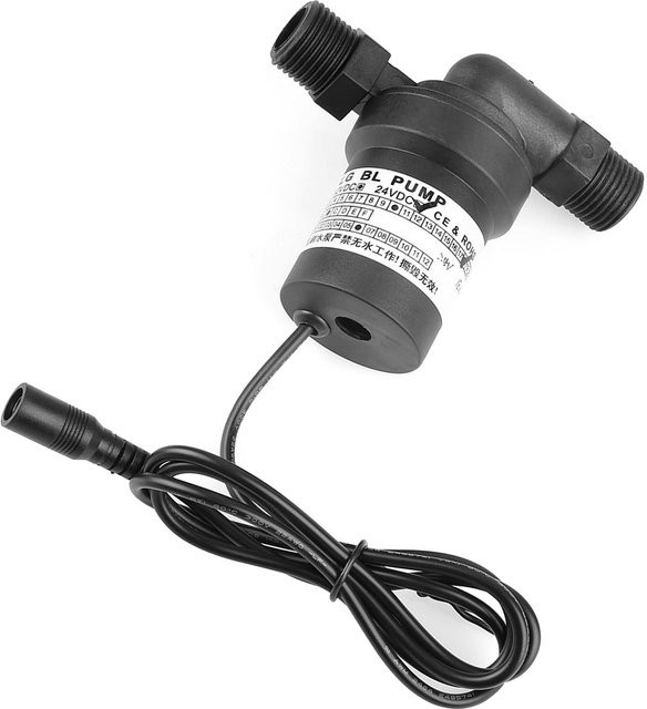 Fishine Heißwasserpumpe für Solarwasserheizer zur Heißzirkulation, DC24V, 18W, Schwarz - Bild 1