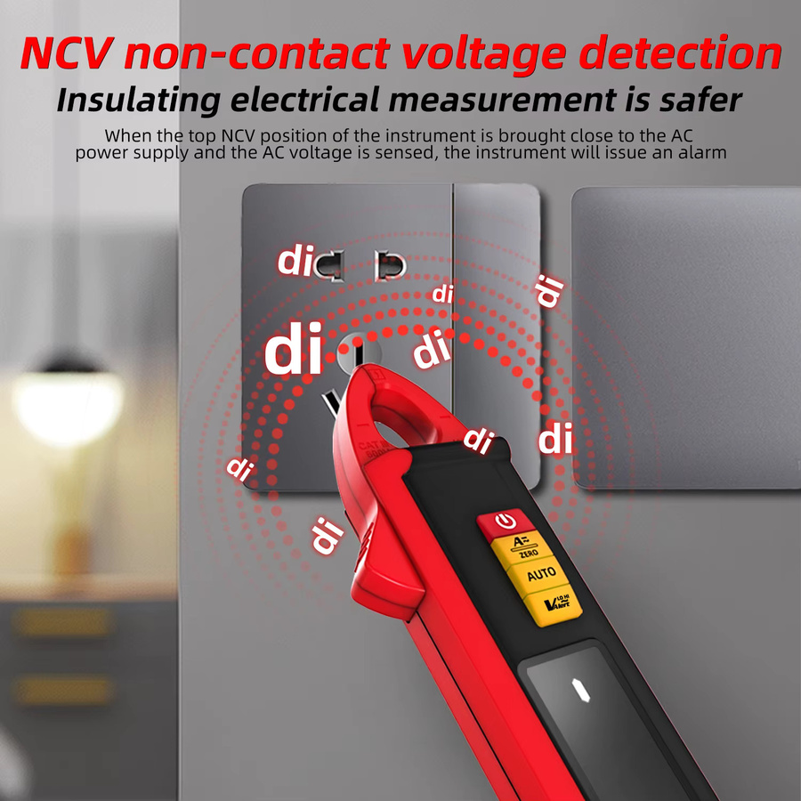 BSIDE UX1 Digitales Zangenmessgerät True RMS Amperemeter für DC/AC Strom und Temperatur in Rot - Bild 3