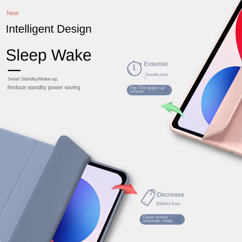 Xiaomi Klapphülle mit PU-Leder und weicher Silikon-Rückseite für POCO Pad M1 und Redmi Pad Pro 12,1 Zoll in Schwarz - Bild 4