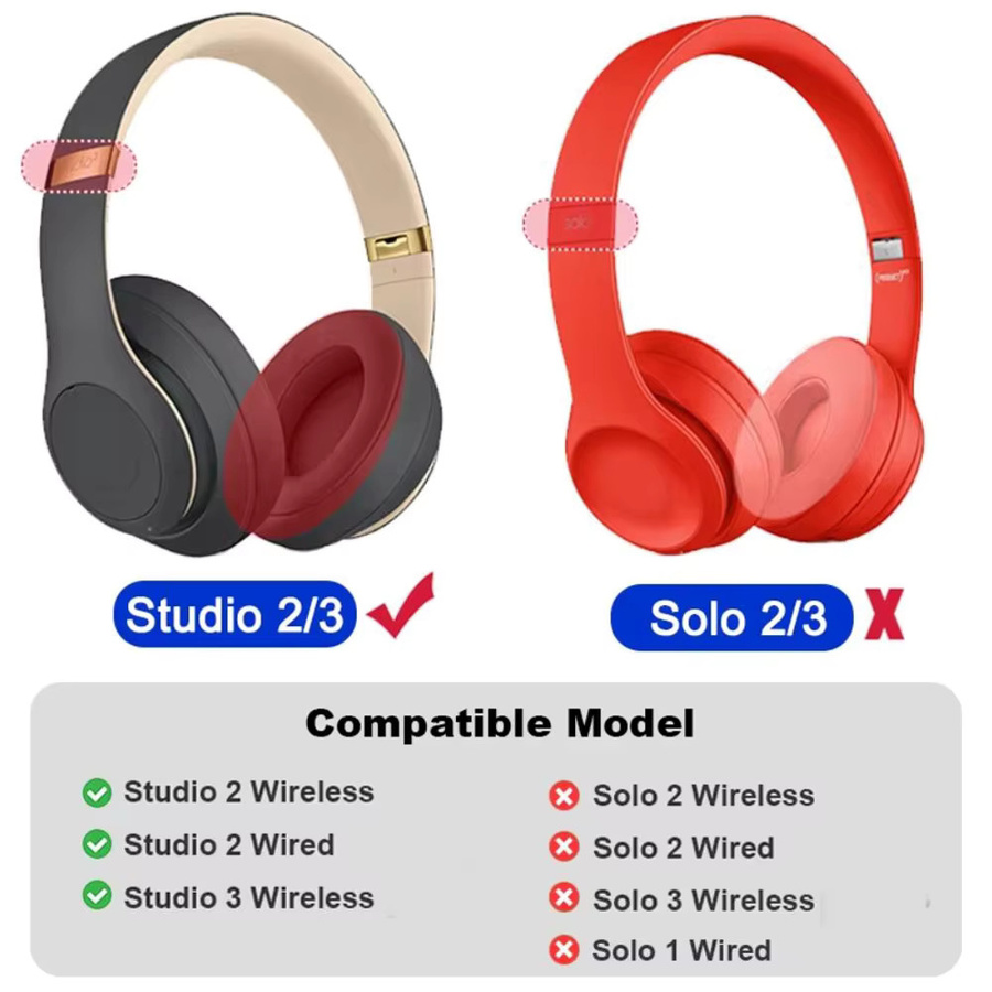 Beats Ersatz-Ohrpolster für Studio 3 und Studio 2 Kopfhörer in Schwarz - Bild 2