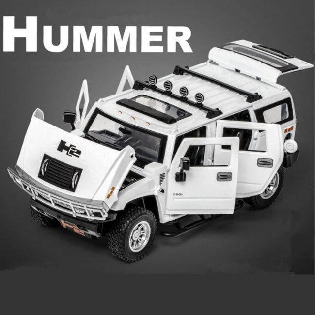 Linyi toy car Hummer H2, Modellauto, 1:24, Metall, Licht und Sound, ab 18 Jahren - Bild 1
