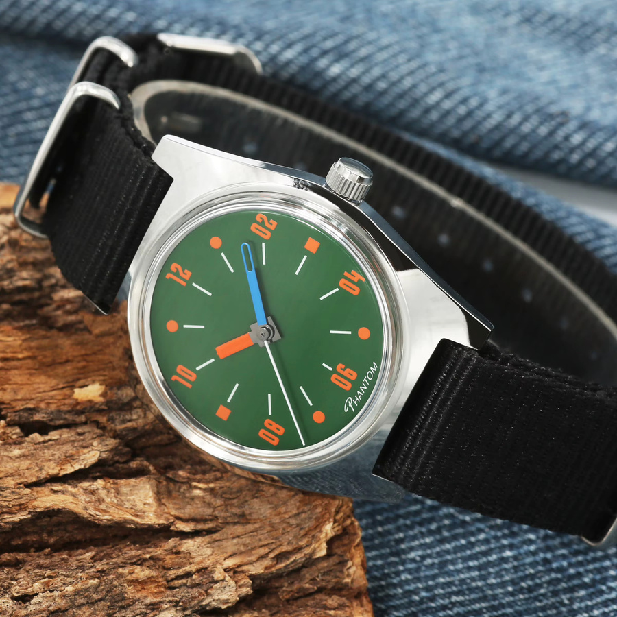 PHANTOM Armbanduhr, Handaufzug, Edelstahl, 36 mm, Herren - Bild 3