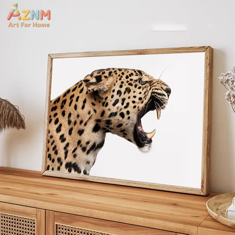 Kayou Rahmenlose Leinwand-Wandkunst Leoparden-Panther Wildtier-Print in Multicolour für dein Wohnzimmer und Schlafzimmer - Bild 3