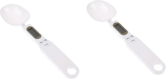 Digitale Küchenmesswaage in Löffelform von Meiteai-Home mit LCD-Display in Weiß - Bild 1