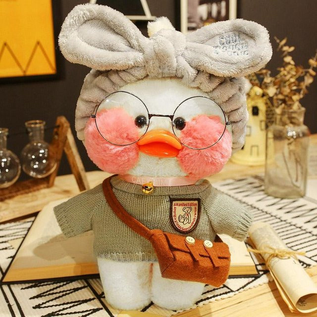 Bai Fen Bai Toys Lalafanfan mimi Ente Plüschtier gelbe 30cm - Bild 1