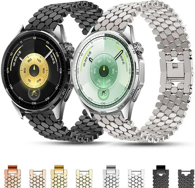 Uhrenarmband Edelstahl, Schwarz, Unisex - Bild 1