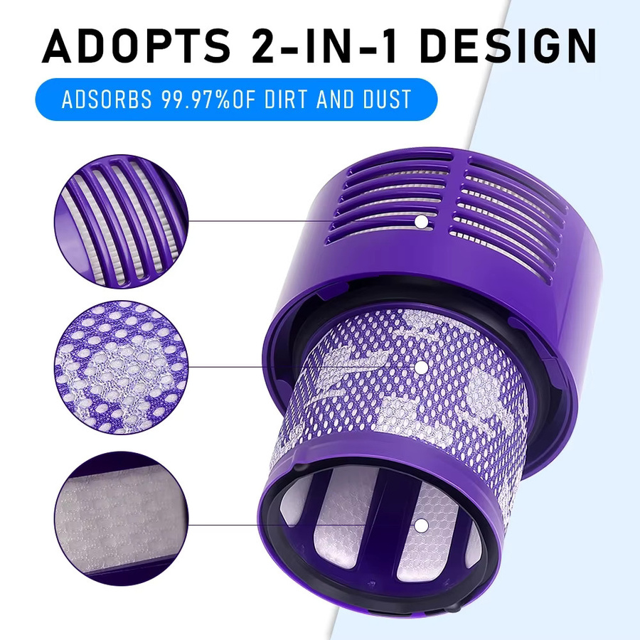 Dyson HEPA-Filter für V10 SV12 Roboter-Staubsauger, waschbarer Ersatzfilter in Purple - Bild 3