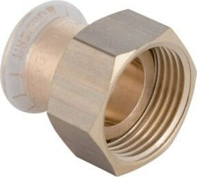 Geberit Mapress Übergangsstück aus Messing mit 1 1/2 Zoll Anschluss und 22 mm Durchmesser in Silber und Gold - Bild 1