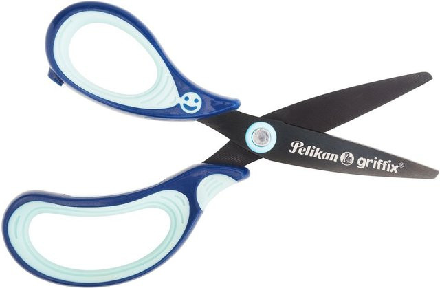 Pelikan Schulschere Griffix für Linkshänder in Blau mit Titanium-Beschichtung - Bild 1