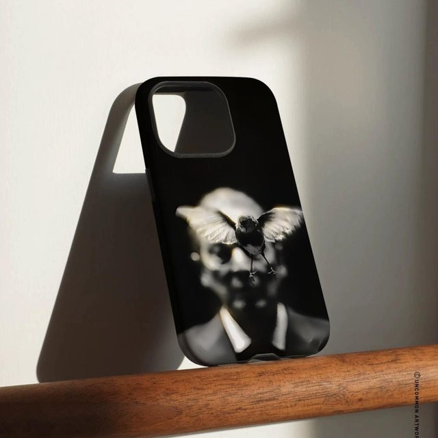 Band W-Wunderhorse Handyhülle für iPhone 17 16 15 14 13 12 Pro Max Plus in Schwarz oder Weiß mit glänzender HD-Doppelschicht-Flüssighartschale - Bild 1