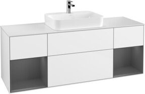 V&B Waschtischunterschrank Finion in Weiß glänzend lackiert, B/T/H: 160 x 60 x 50,1 cm - Bild 1