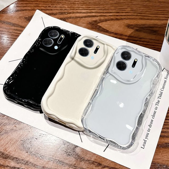 Honor X7a Handyhülle Transparent TPU Wave Soft Case für RKY-LX1, RKY-LX2, RKY-LX3 - Bild 1
