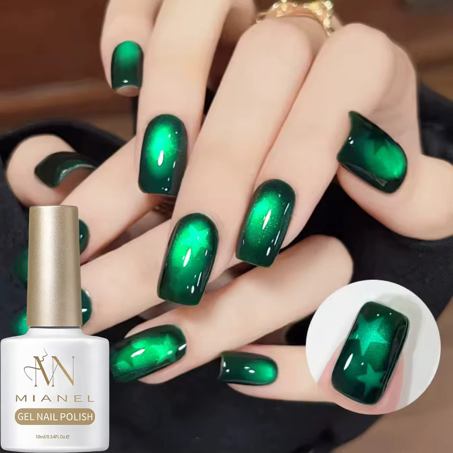 MISS MIANEL Nagellack, Grün, Katzenauge Gel, 10 ml - Bild 5
