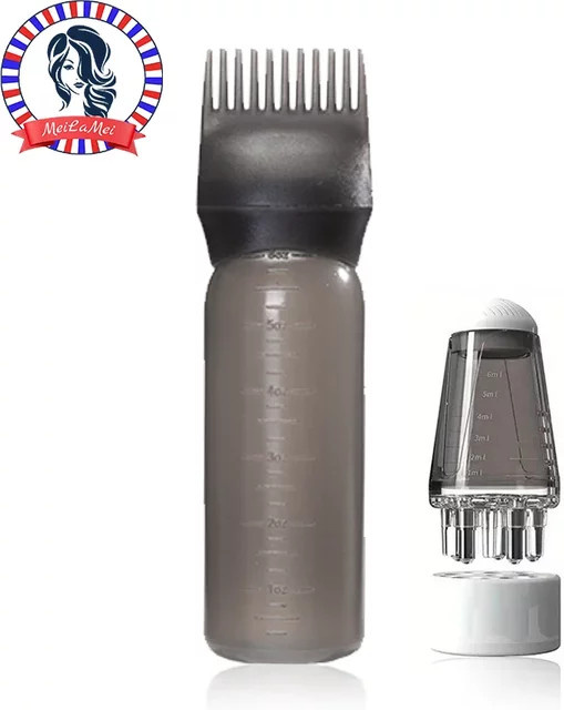 2-teiliges Haarfärbe-Werkzeugset, Haaröl-Applikatorflasche und Haarkamm - Bild 1