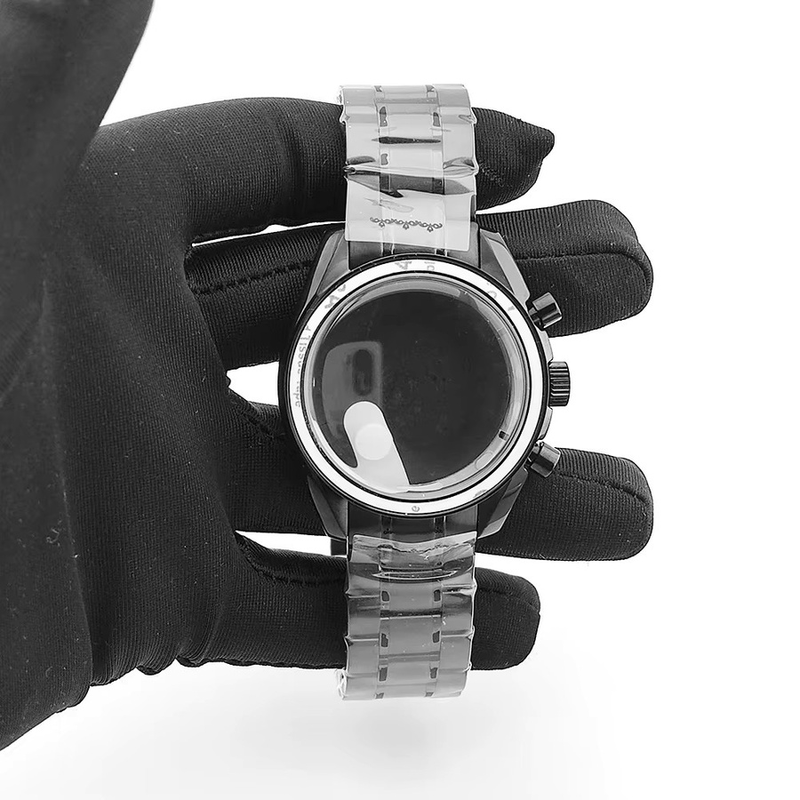 OUMASHI Uhrengehäuse Edelstahl, Schwarz, Herren, 43 mm - Bild 3
