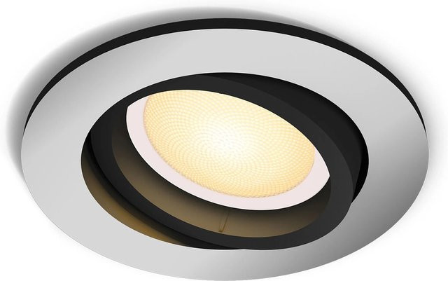Philips Hue Milliskin LED-Einbaustrahler White Ambiance, rund, Aluminium, Weiß - Bild 1