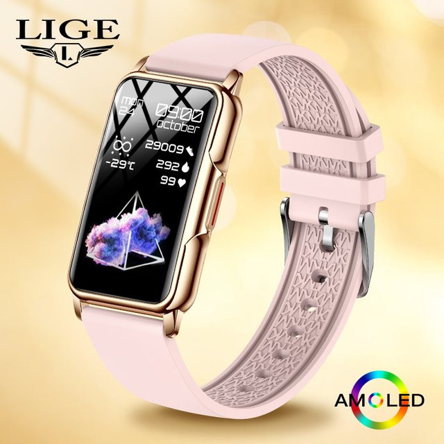 LIGE Smartwatch für Damen mit Bluetooth Anruffunktion, Musiksteuerung, Herzfrequenz, Schlafmonitor und SpO2-Messung, 1,47 Zoll Display - Bild 1
