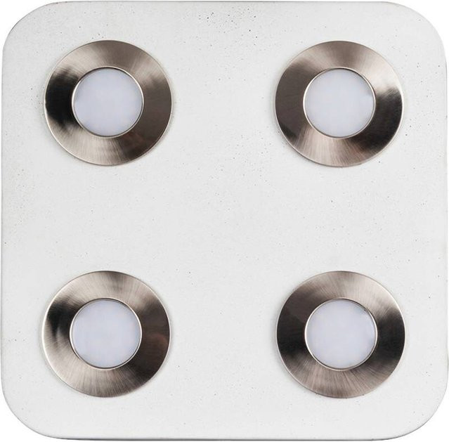 SPOT Light Deckenleuchte Cool Offwhite Beton mit 4 LED-Brennstellen B/H/T: 26 x 3,5 x 26 cm - Bild 1
