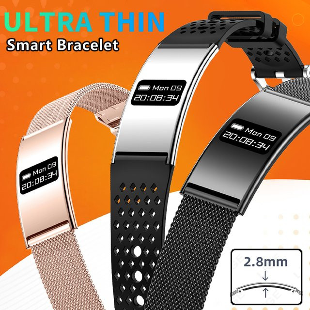 LIGE Smartwatch, Schwarz, Milanaise, Unisex, Wasserdicht - Bild 1