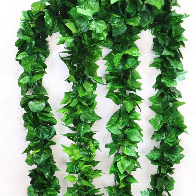 10 Stück Uflower Künstliche Efeugirlanden in Grün, 2,1 m Lange Kunstpflanzen als Wandbehang für Hochzeit, Party und DIY Dekoration - Bild 5