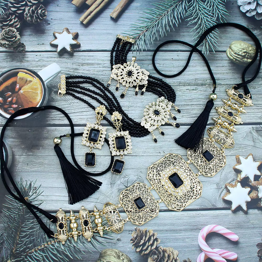 Sun spicems Schmuck-Set, Gold, Kristall, Perle, Damen - Bild 5