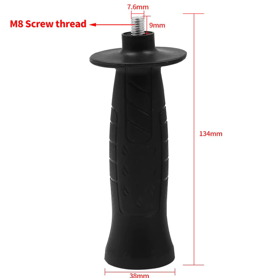 VIBRATITE Seitengriff für Winkelschleifer aus Kunststoff und Metall in Schwarz mit 8 mm oder 10 mm Gewindedurchmesser - Bild 3