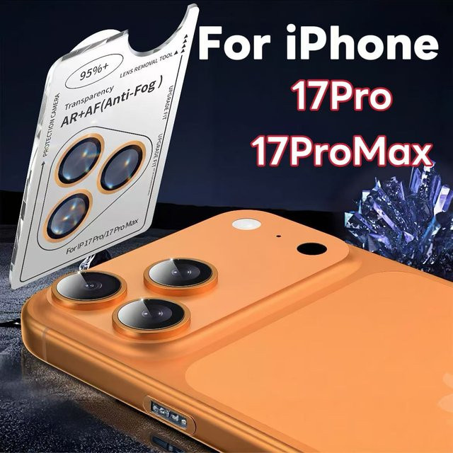 HD stoßfester Objektivschutz für iPhone 17 Pro und iPhone 17 Pro Max in Transparent und Silber - Bild 1