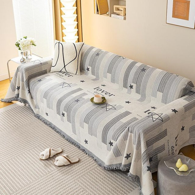 Anti-Katzenkratz Sofaüberwurf aus Chenille im nordischen Design, B/B: 180 x 130 cm - Bild 1
