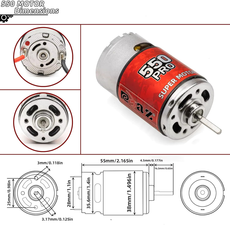 RCXAZ Ersatzteile für Bürstenmotoren, 540/550 Pro - Bild 1