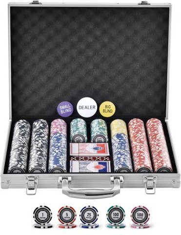 VEVOR Poker Chip Set mit Aluminium Case, 500-teiliges Set - Bild 1