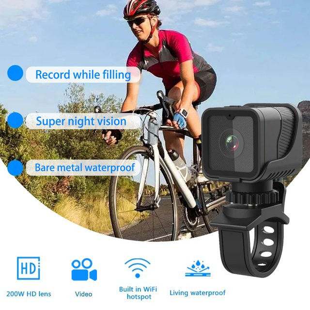 Occkic Action Camera 1080P HD wasserdichte Sport-Minikamera mit WiFi und Hotspot in Schwarz - Bild 1
