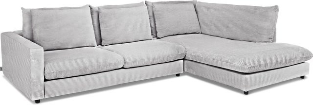 Polsterecke Sansibar Dagebüll in Grau mit Cord-Bezug und Armlehnen, B/T/H: 321 x 120 x 84 cm - Bild 1