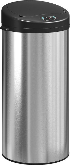 HOMCOM Automatischer Küchenmülleimer aus Edelstahl mit Bewegungssensor und Soft-Close-Deckel, 30 l, Silber - Bild 1