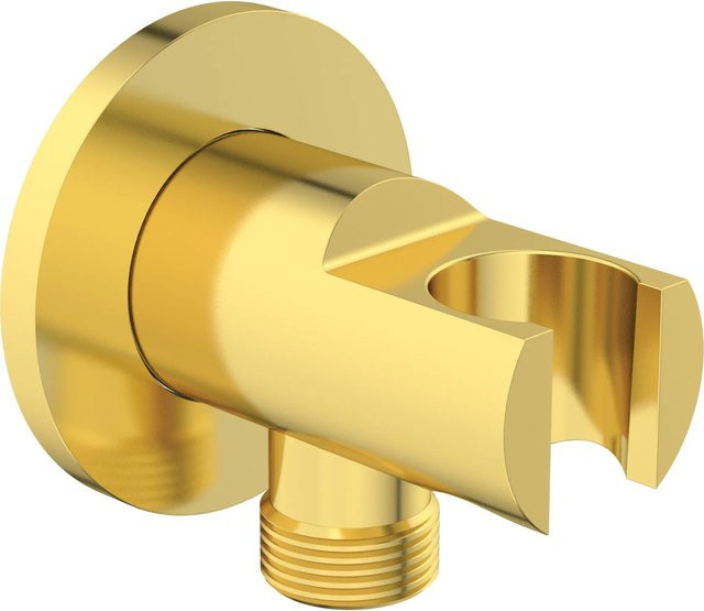 Ideal Standard Brausehalter Idealrain Atelier rund mit Anschluss in Brushed Gold - Bild 1