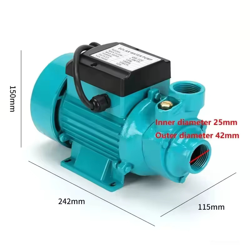 DWiusty QB60 Hochdruck-Wasserpumpe mit Bürstenmotor, 180W Leistung, selbstansaugende Solarbatteriepumpe für DC 12V/24V/48V - Bild 2