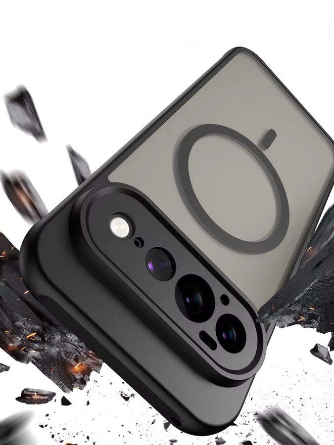 MagSafe kompatible matte Handyhülle für Google Pixel 11 Pro XL, 10 Pro XL, 9, 9A in Schwarz, stoßfeste Hartschale - Bild 7