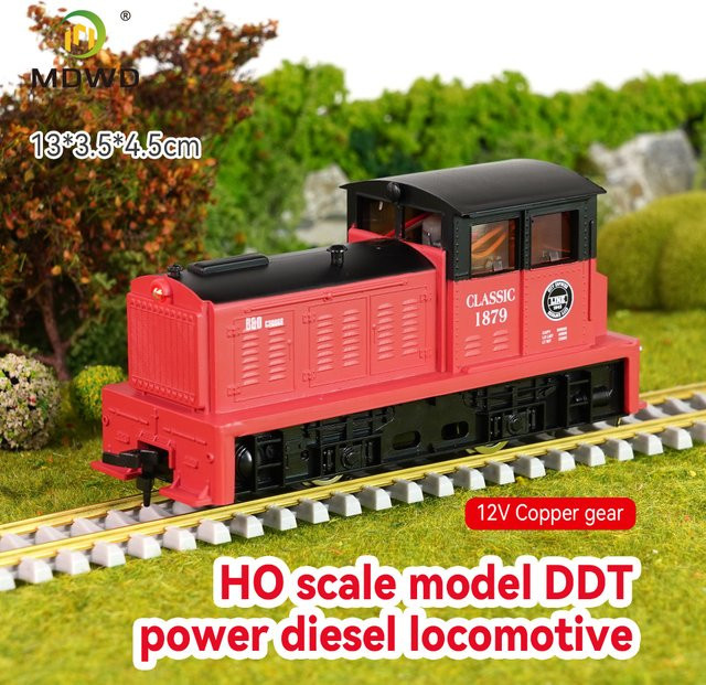 MDWD Elektro-Diesellokomotive, HO Typ 1/87, Grau/Rot, Fahrzeuge - Bild 1