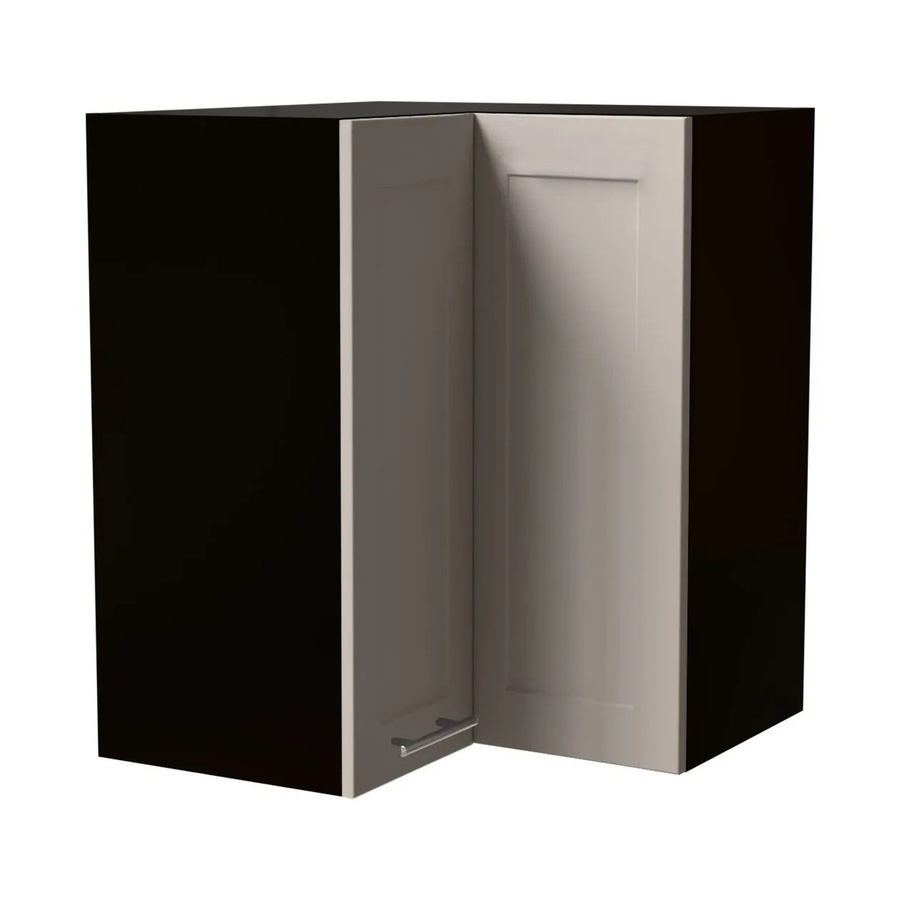 Feldmann-Wohnen Eckhängeschrank Oslo W12/60 in Schwarz und Kaschmir Matt mit Soft-Close-Türen, B/T/H: 60 x 60 x 72 cm - Bild 2