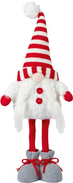 OBI Wichtel Weihnachtsfigur in Rot, Weiß und Grau, B/T/H: 18 x 10,5 x 57 cm - Bild 1
