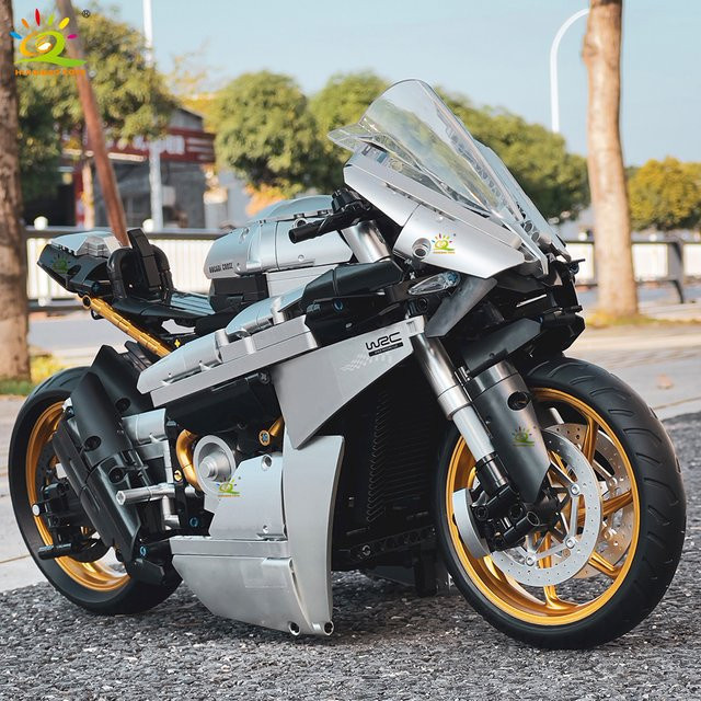 HUIQIBAO MOC Motorrad Modell, Bausteine, 1.641 Teile, 1:5 - Bild 1